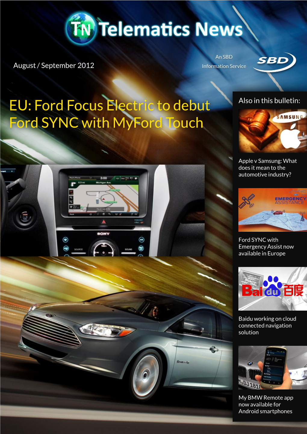 Ford Focus Electric to Debut Ford SYNC With