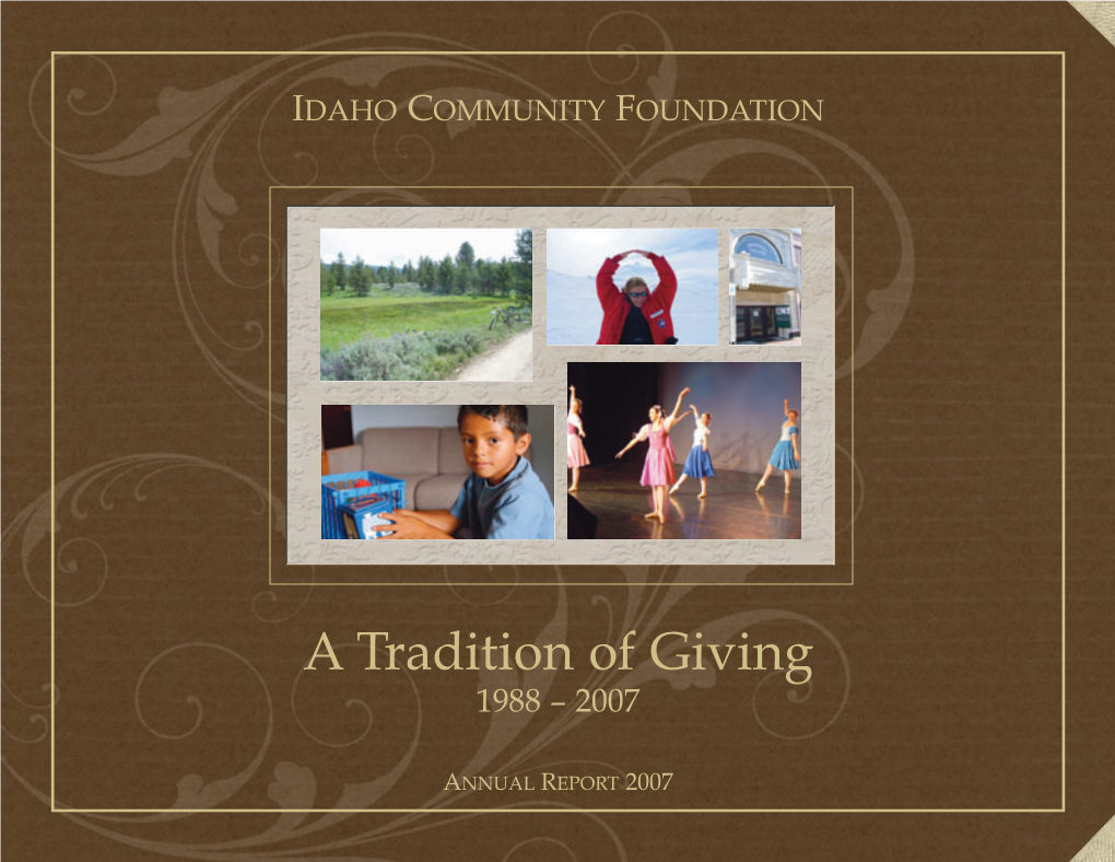 A Tradition of Giving 1988 – 2007