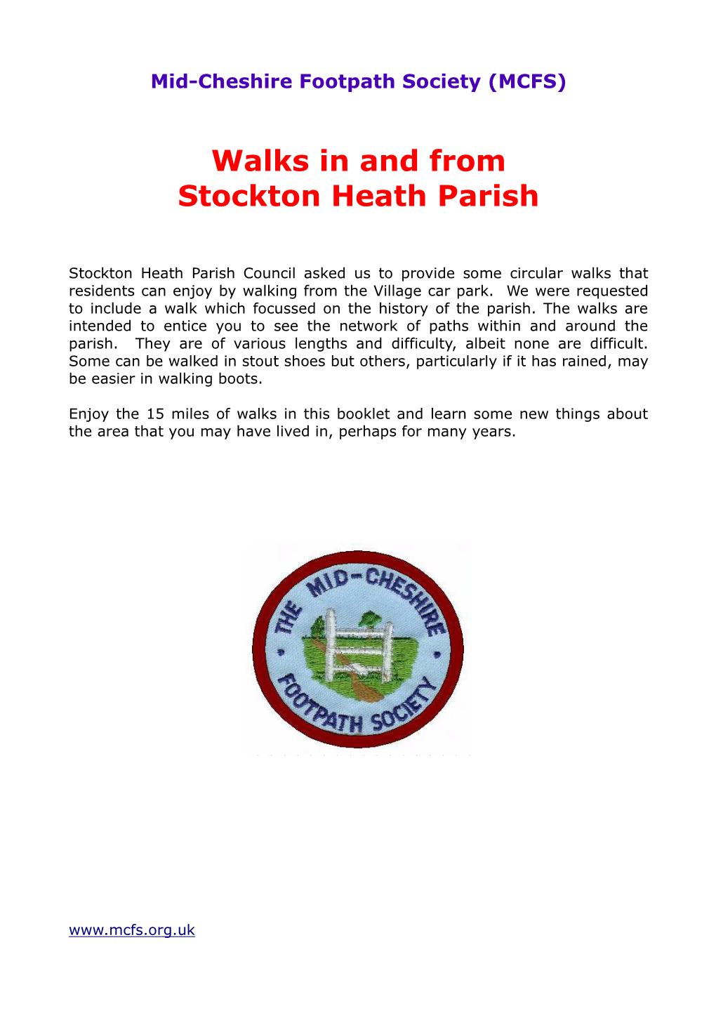 Stockton Heath Parish Walks