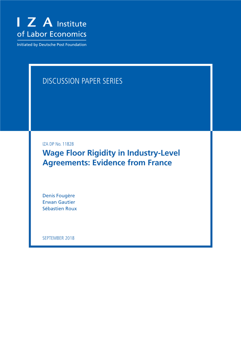 Wage Floor Rigidity in Industry-Level Agreements: Evidence from France