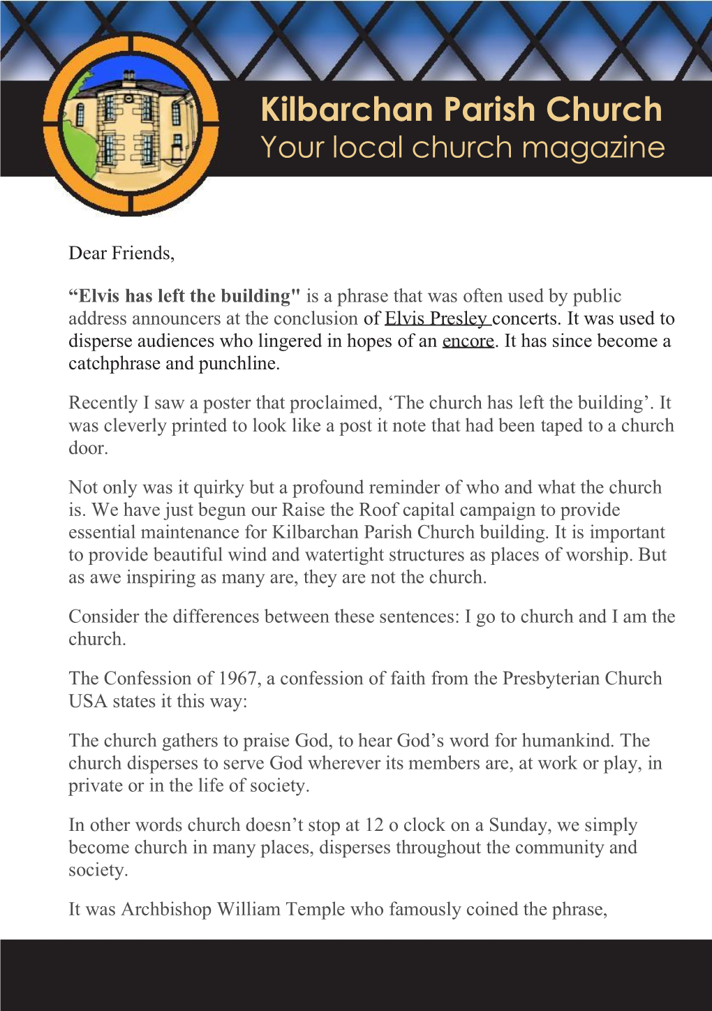 Kilbarchan Parish Church Your Local Church Magazine