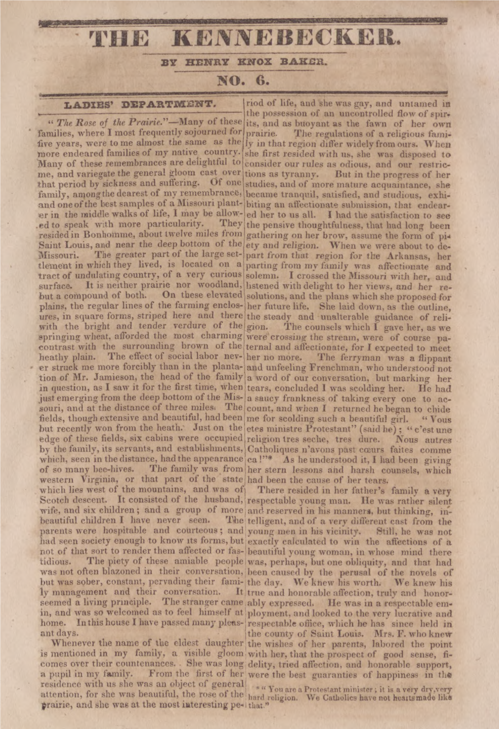 The Kennebecker : July 30, 1829