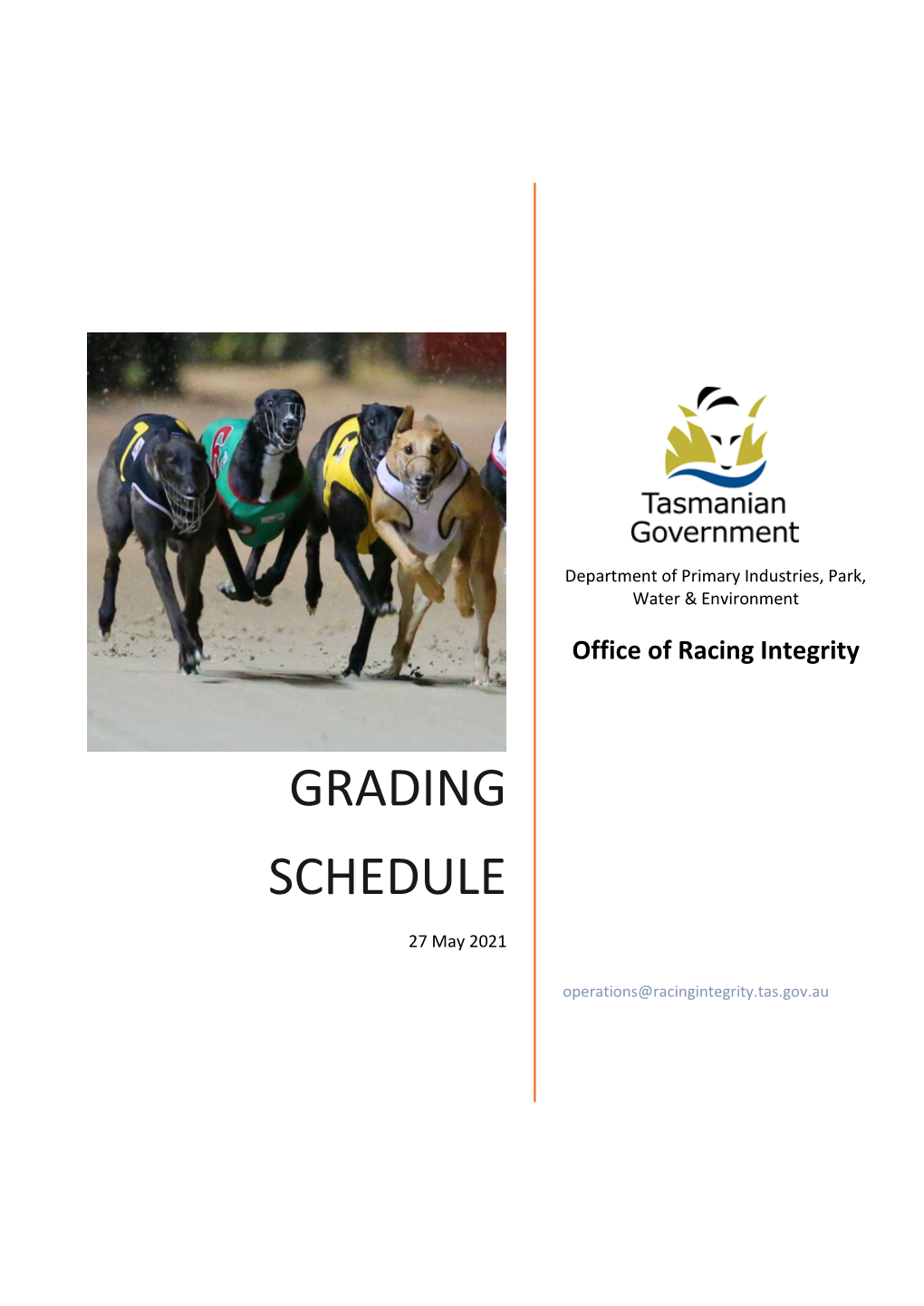 Grading Schedule - Version 4 - Effective 27 May 2021 Page 1 of 16