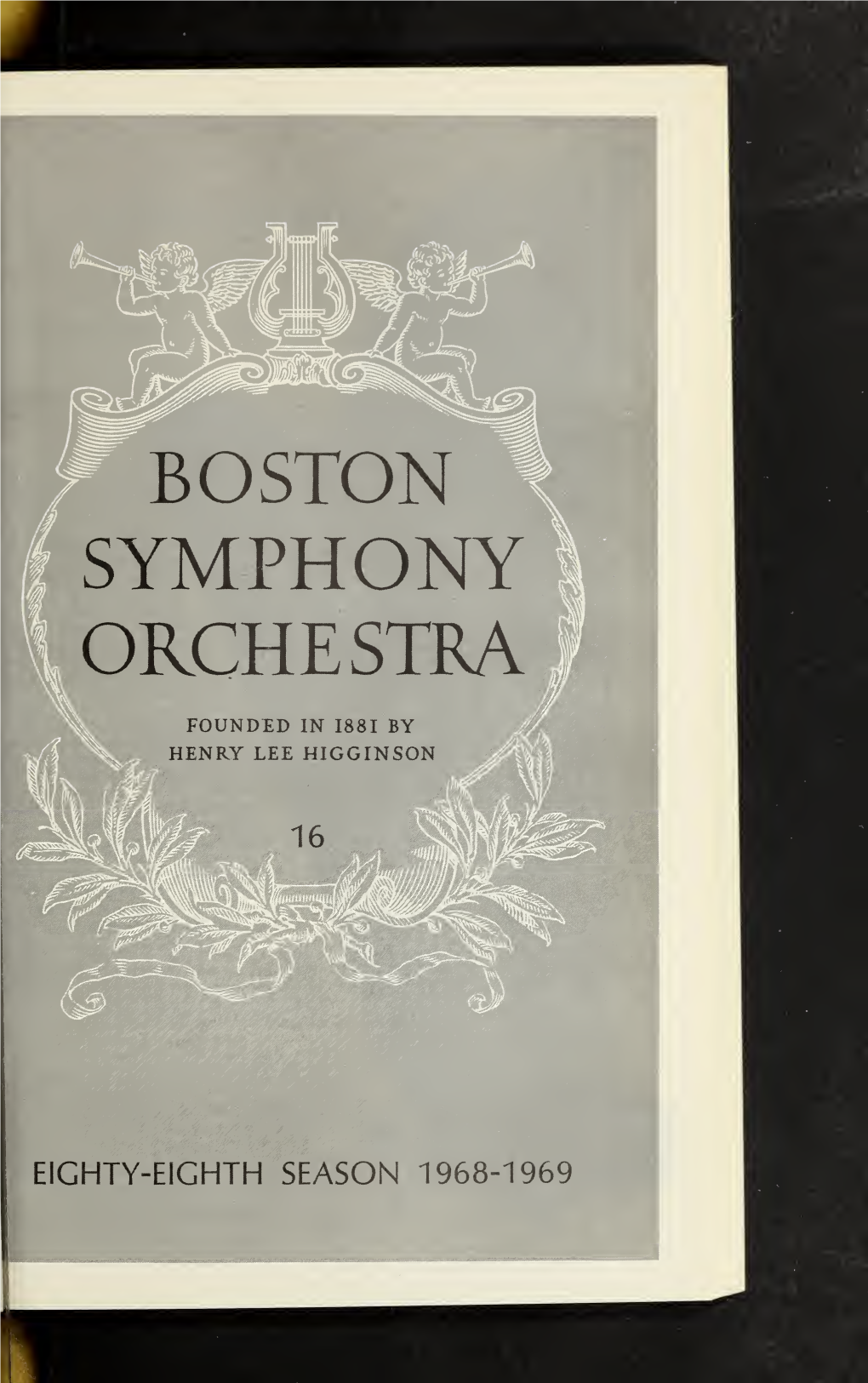 Boston Symphony Orchestra Concert Programs, Season 88, 1968-1969