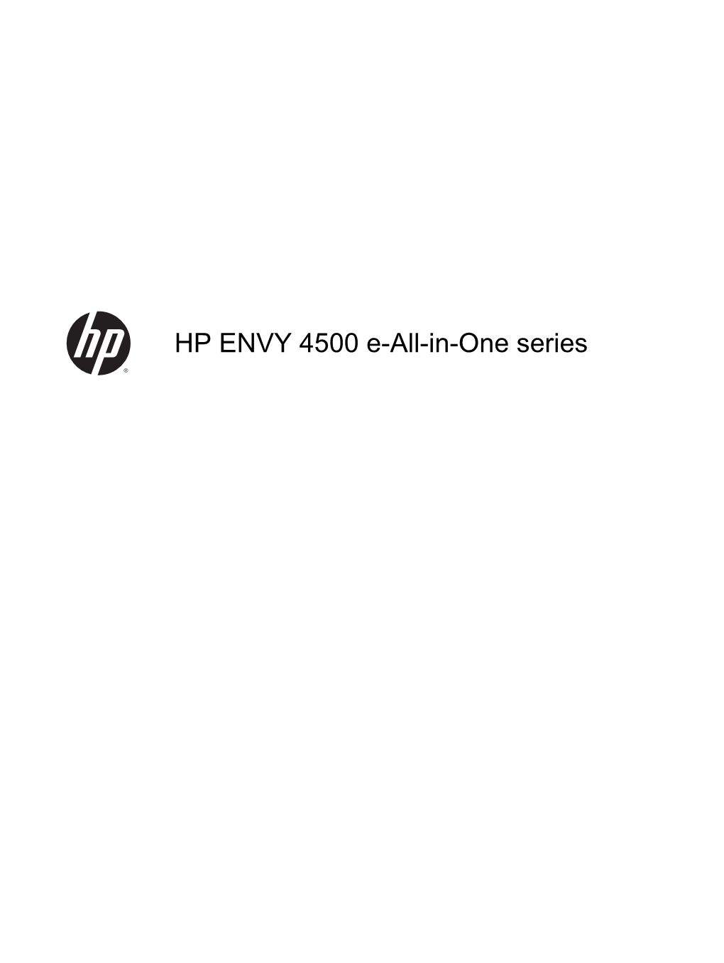 HP ENVY 4500 E-All-In-One Series