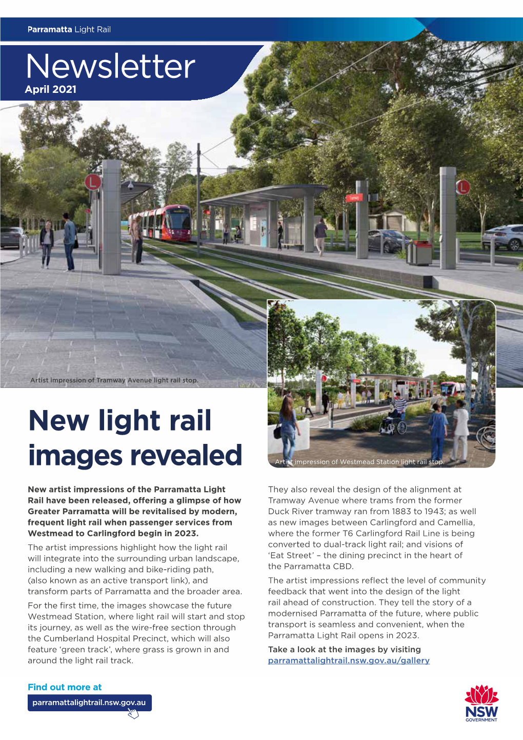 Parramatta Light Rail News Update April 2021