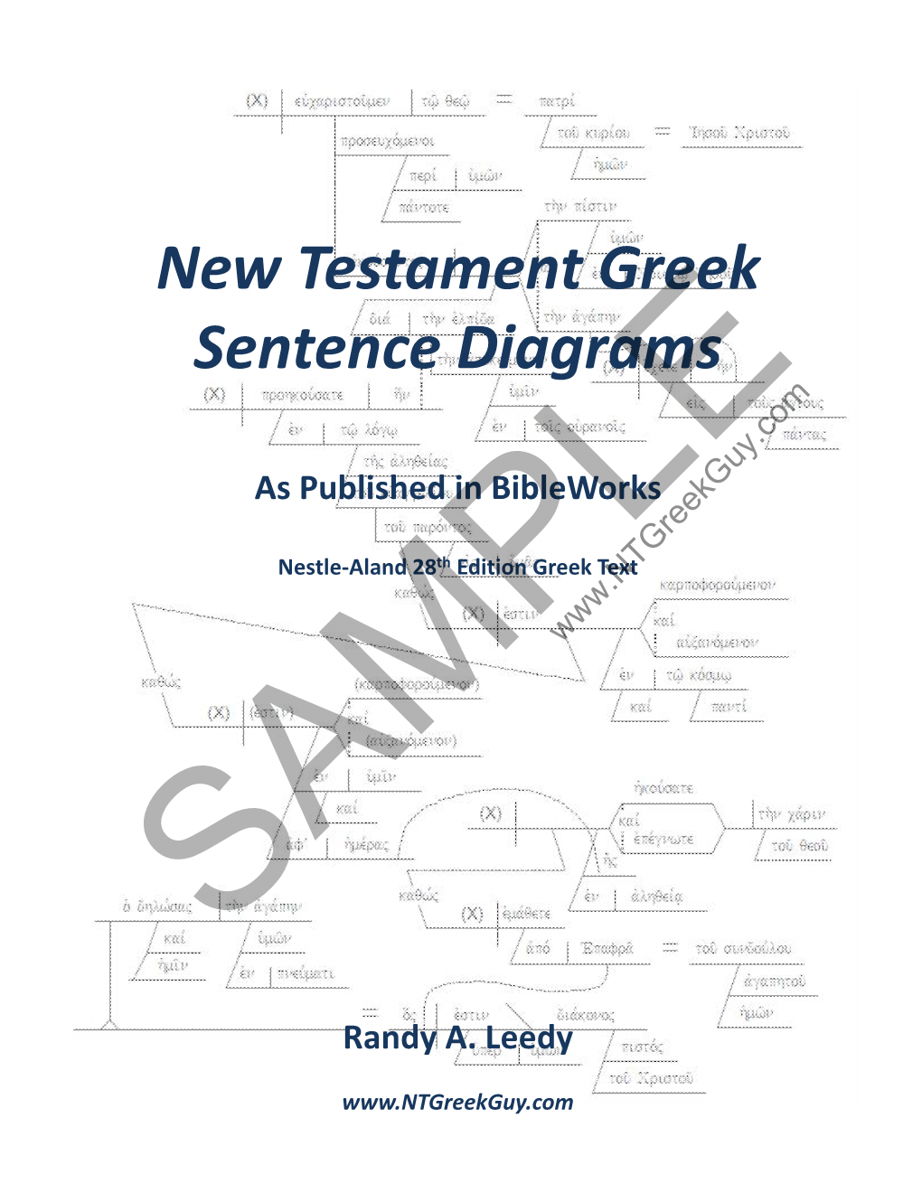New Testament Greek Sentence Diagrams