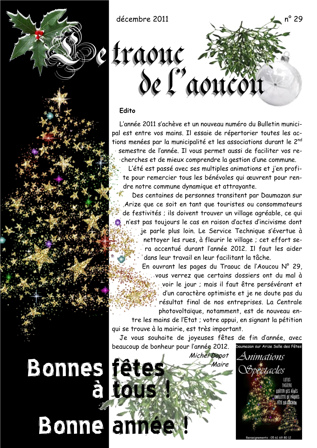 Bonnes Fêtes À Tous ! Bonne Année !