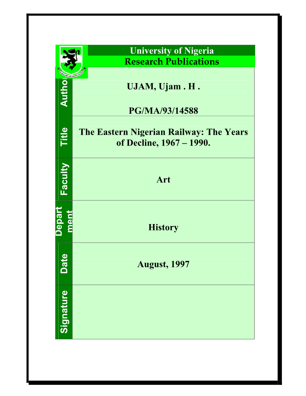 The Eastern Nigerian Railway the Years.Pdf