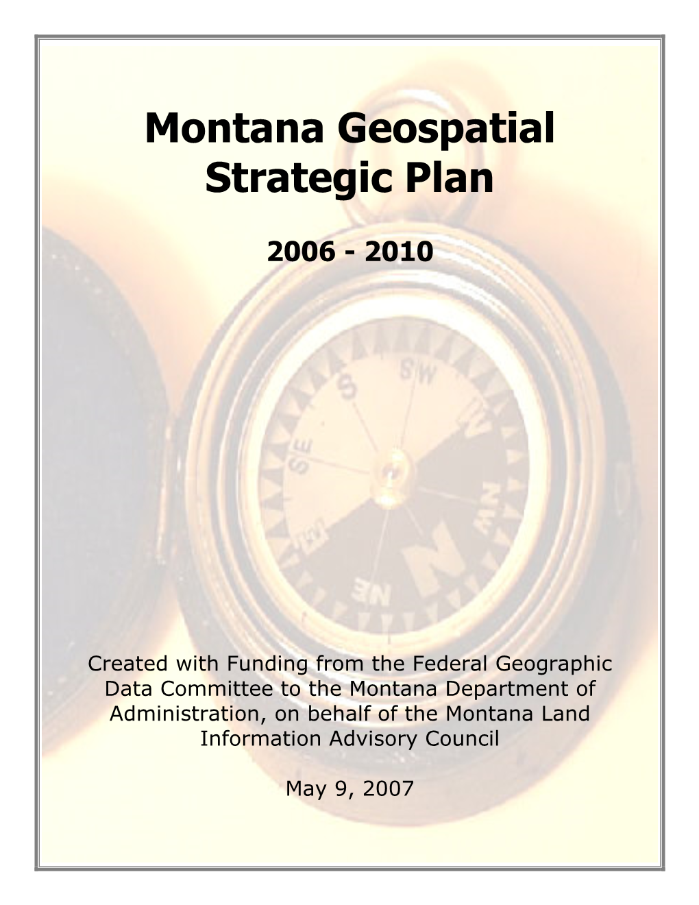 Montana Geospatial Strategic Plan