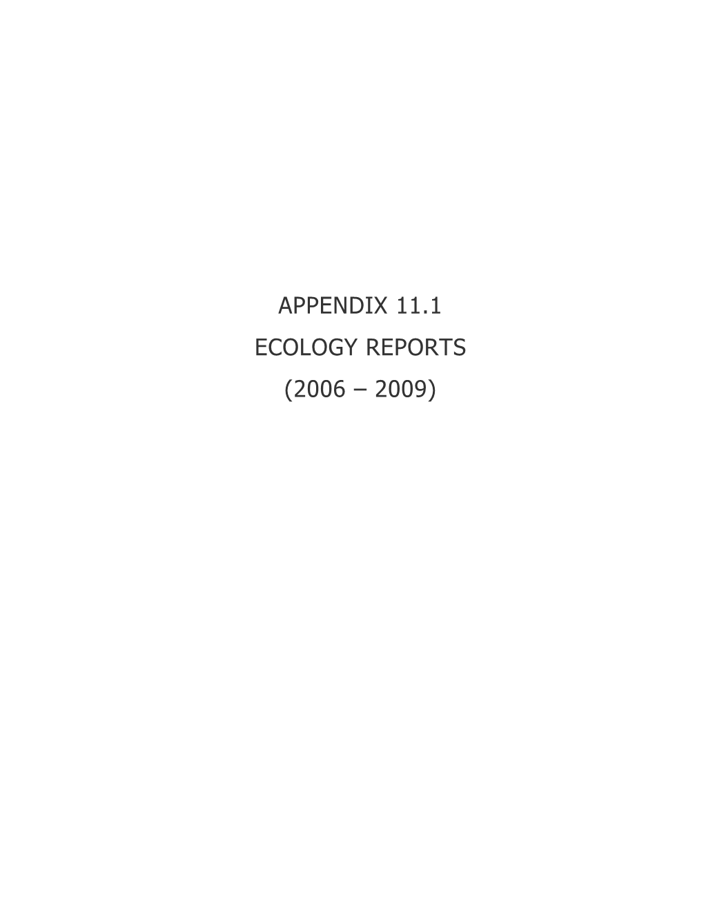 Former Andover Airfield: Environmental Statement – Ecology Chapter 11