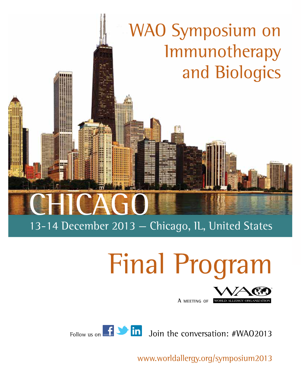 Chicago 13-14 December 2013 — Chicago, IL, United States Final Program