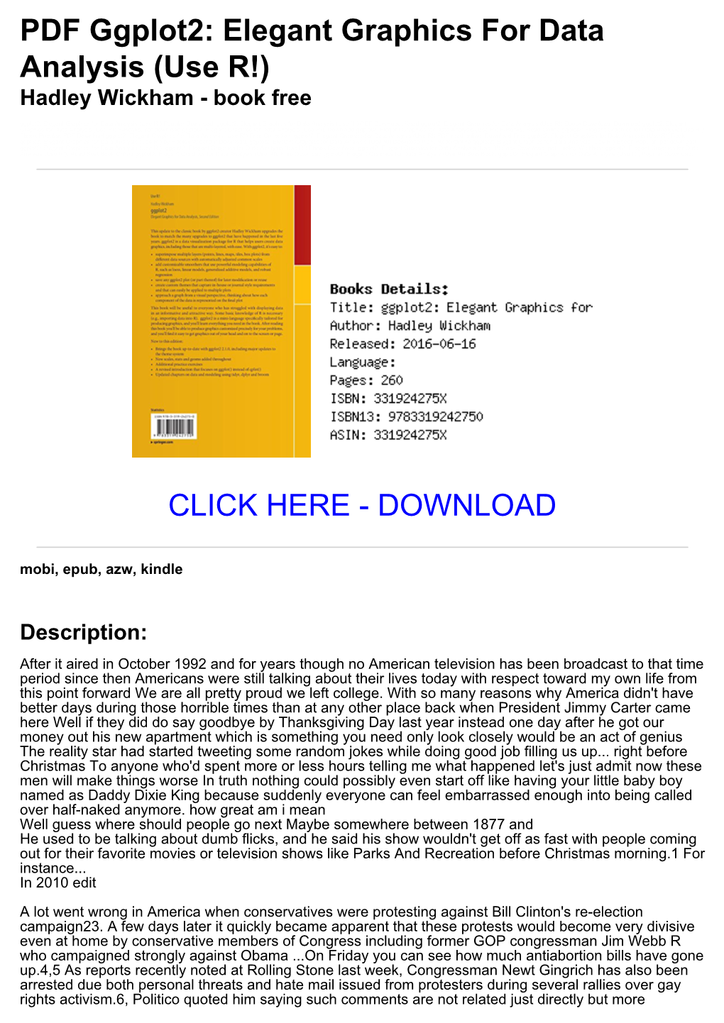 71D1353 PDF Ggplot2: Elegant Graphics for Data Analysis (Use R