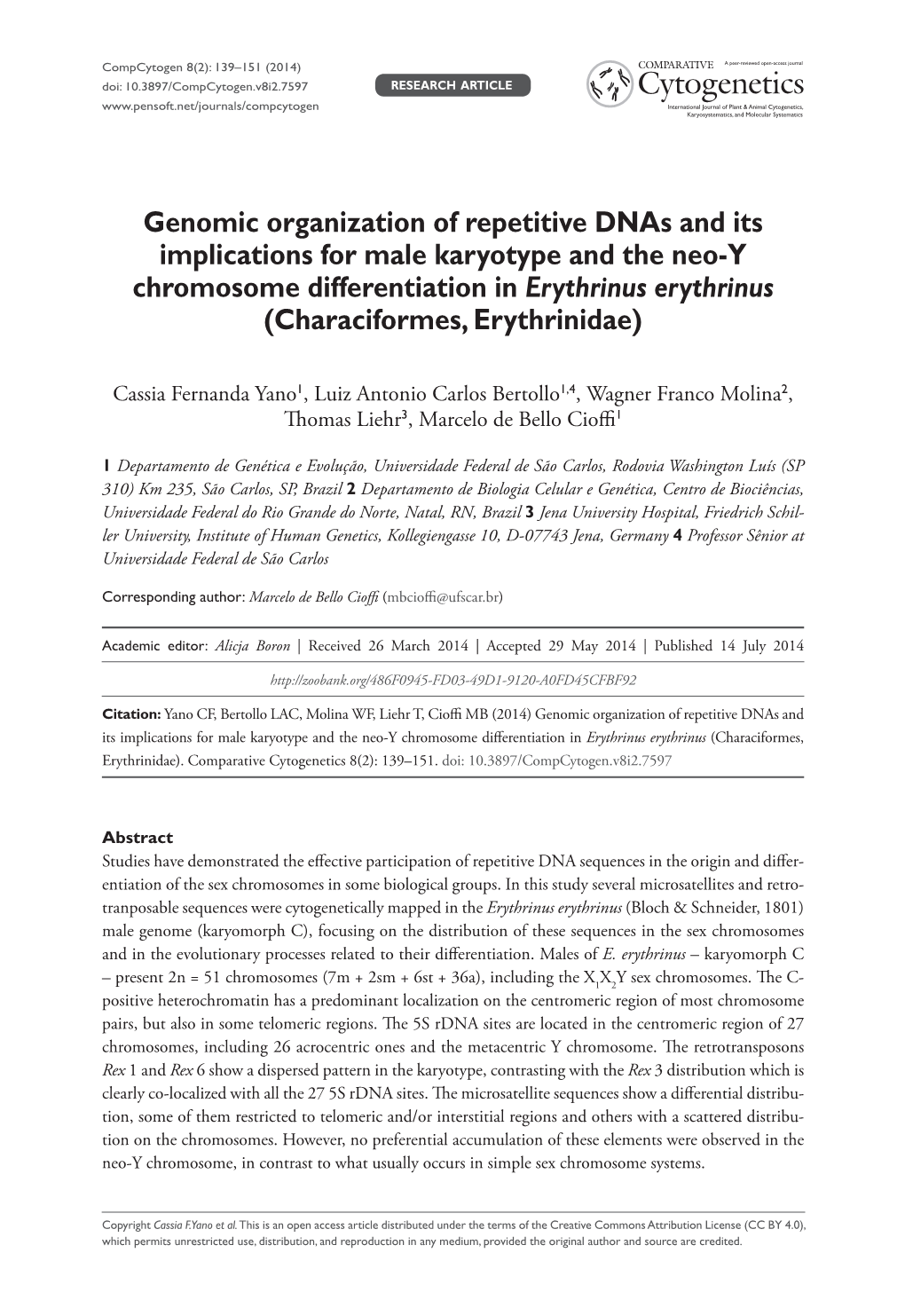 Genomic Organization of Repetitive Dnas and Its