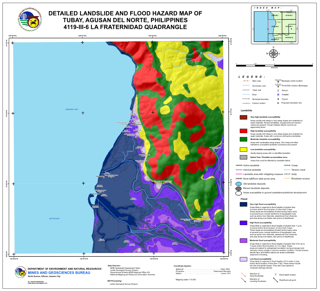 Detailed Landslide and Flood Hazard Map of Tubay