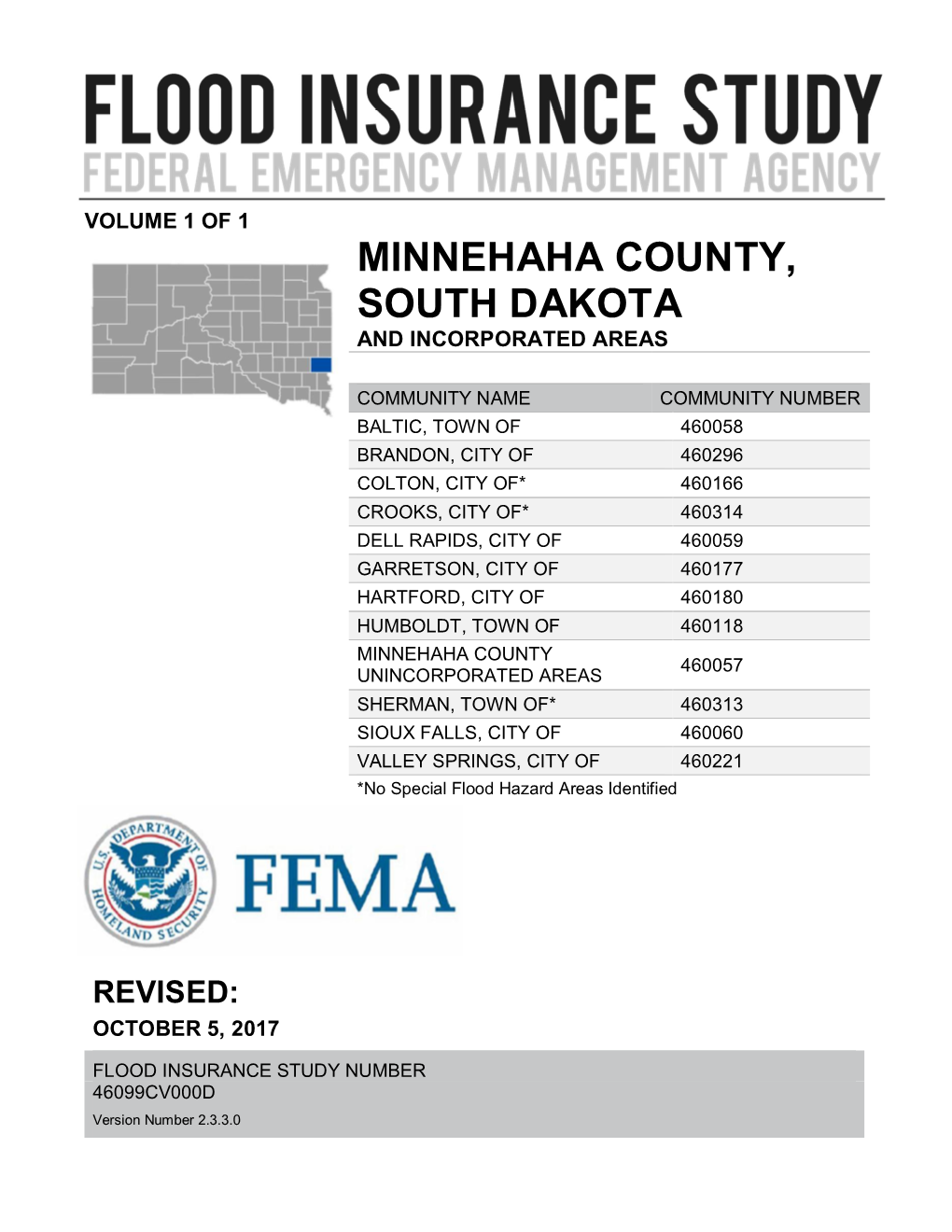 Minnehaha County, South Dakota and Incorporated Areas