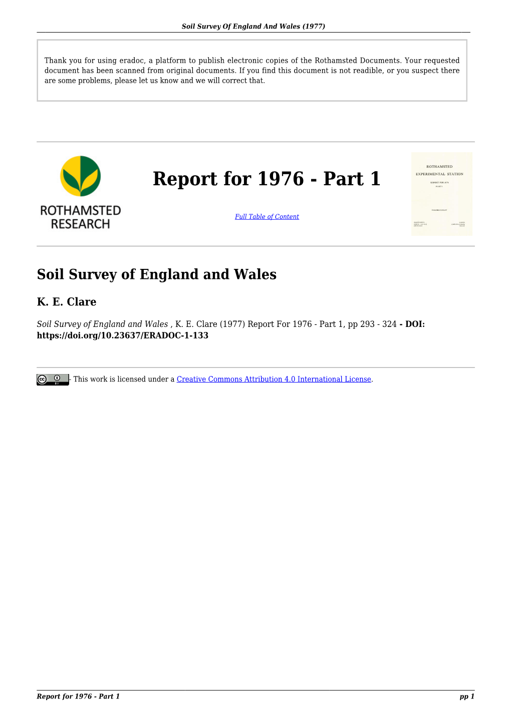 Report for 1976 - Part 1