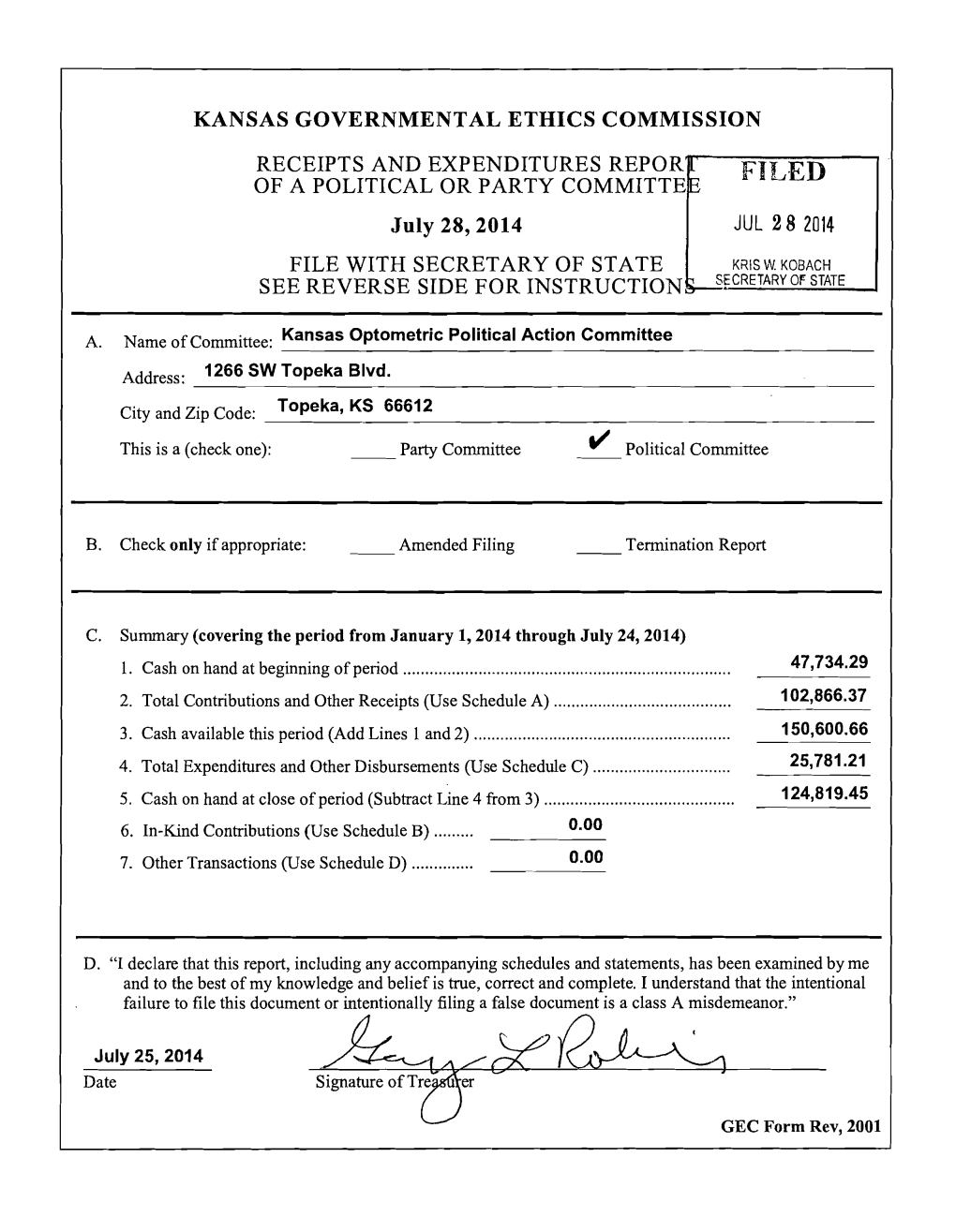 Kansas Governmental Ethics Commission