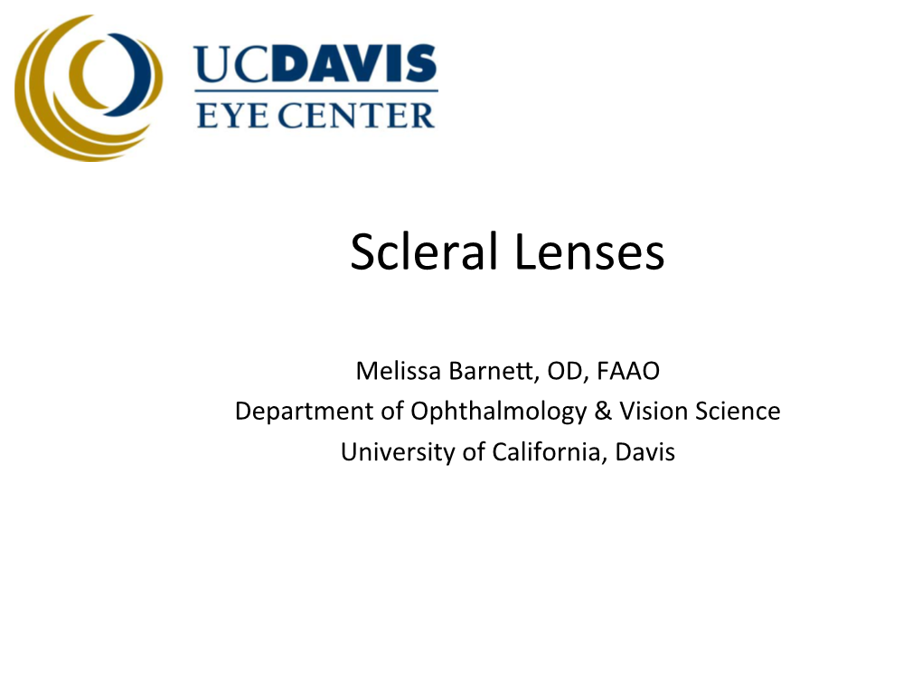 Scleral Lenses