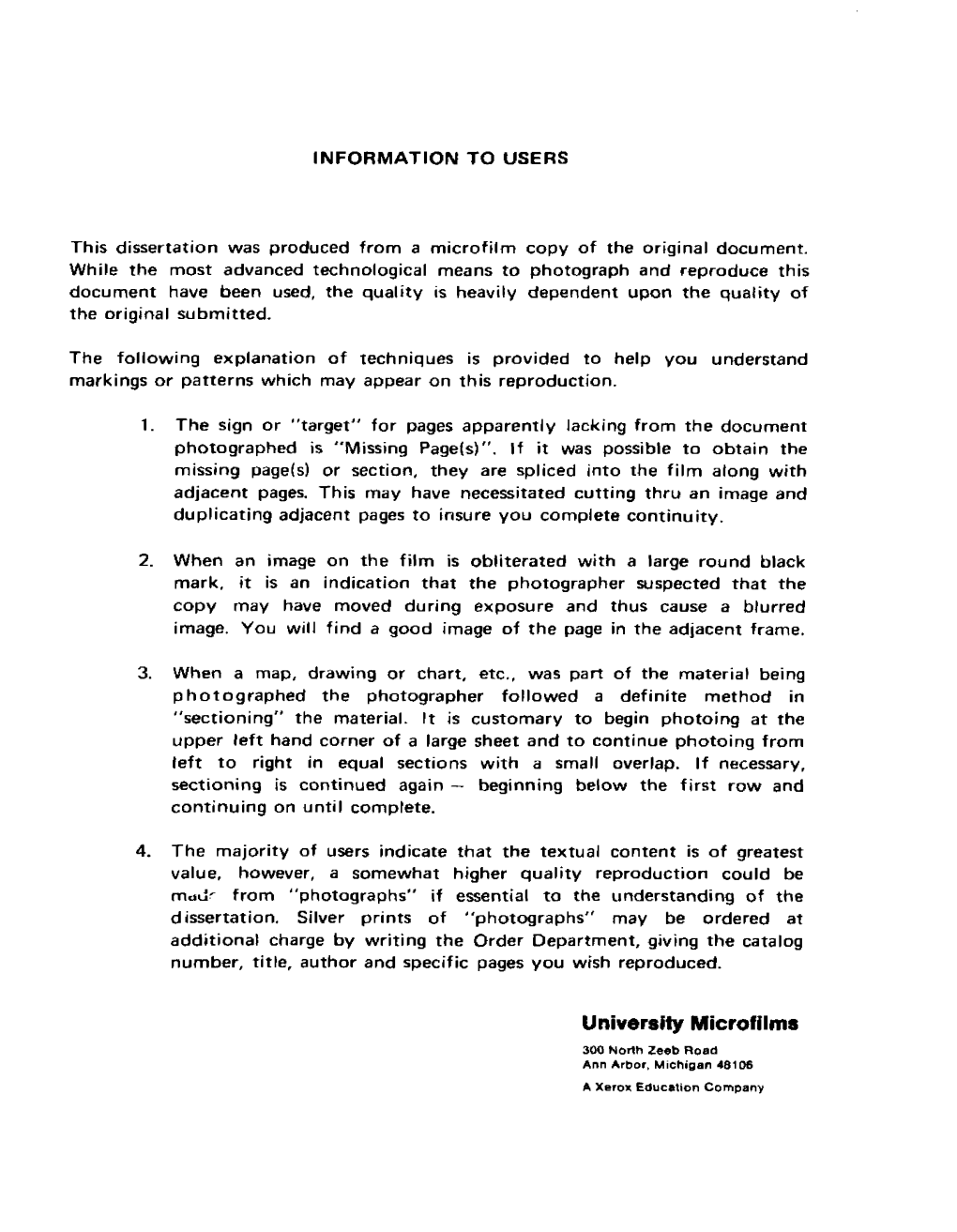 University Microfilms 300 North Zeob Road Ann Arbor, Michigan 48106 a Xerox Education Company IJ 72-22,287