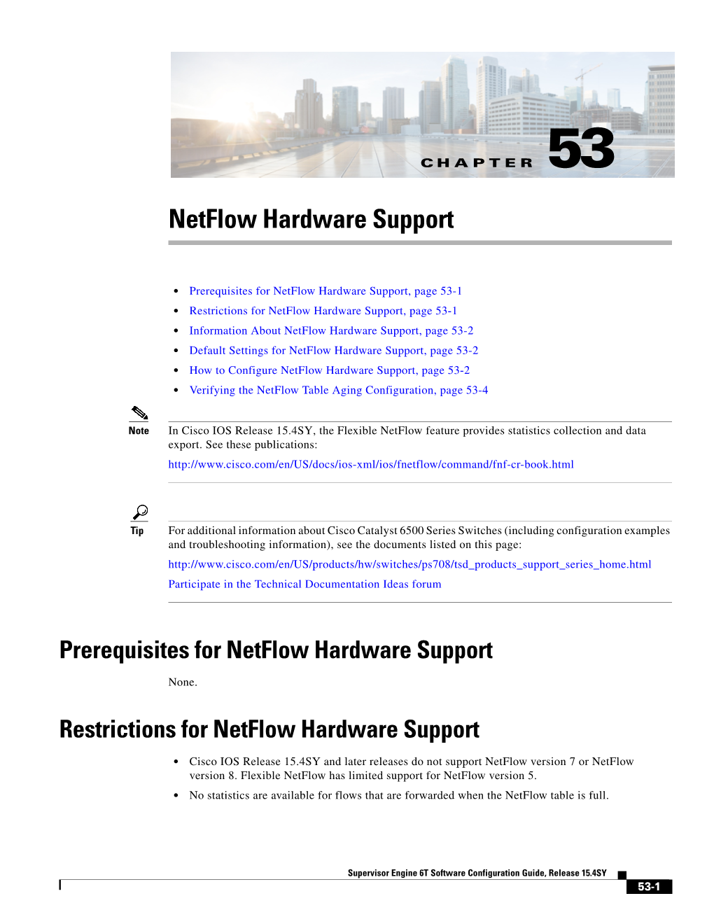 Netflow Hardware Support