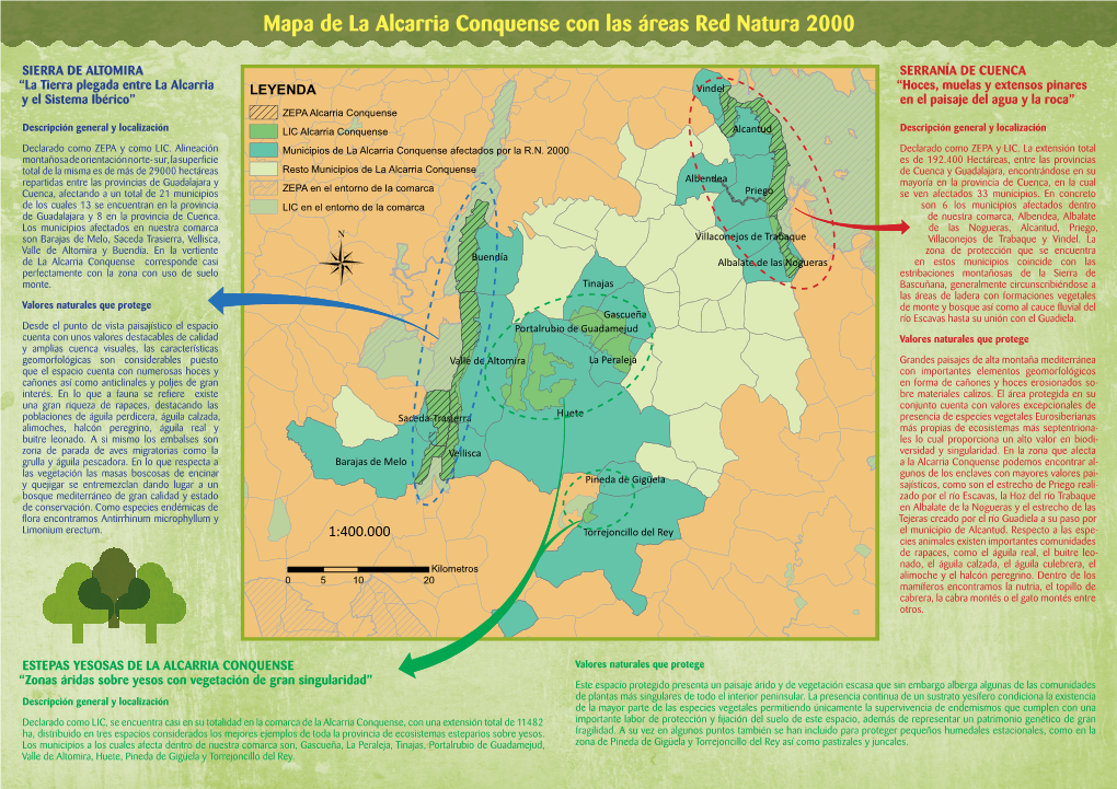 Mapa De La Alcarria Conquense Con Las Áreas Red Natura 2000