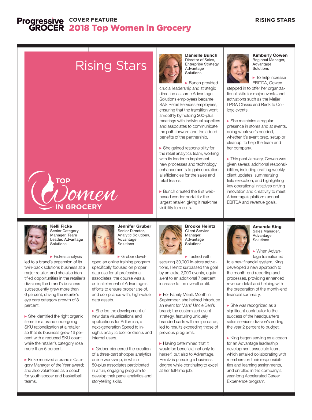 RISING STARS 2018 Top Women in Grocery