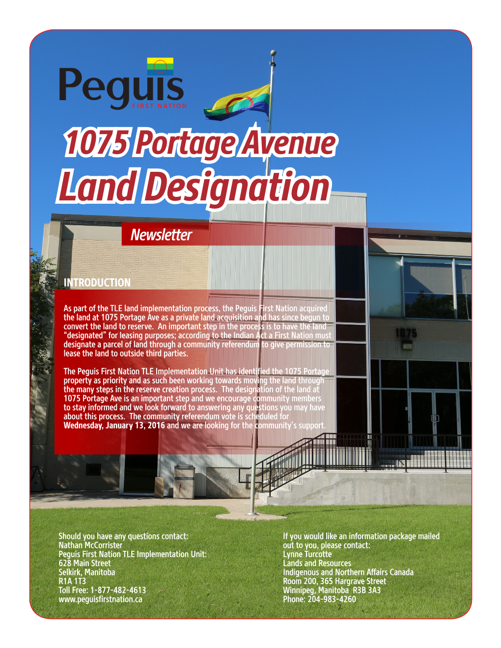 1075 Portage Avenue Land Designation Newsletter