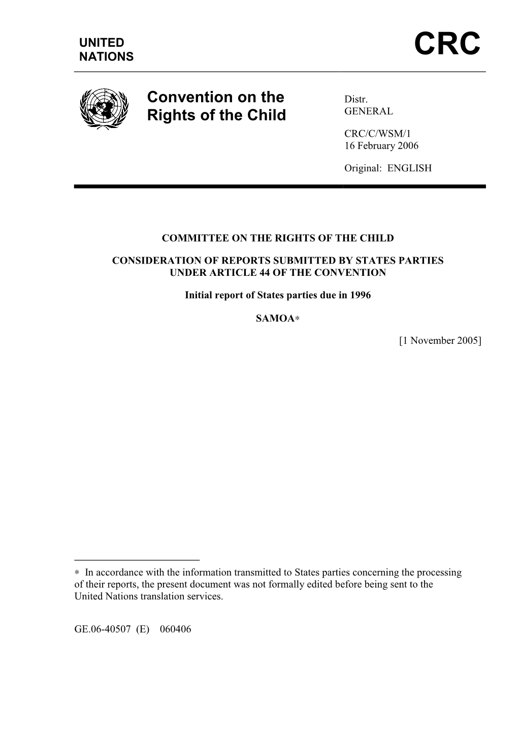 Convention on the Rights of the Child