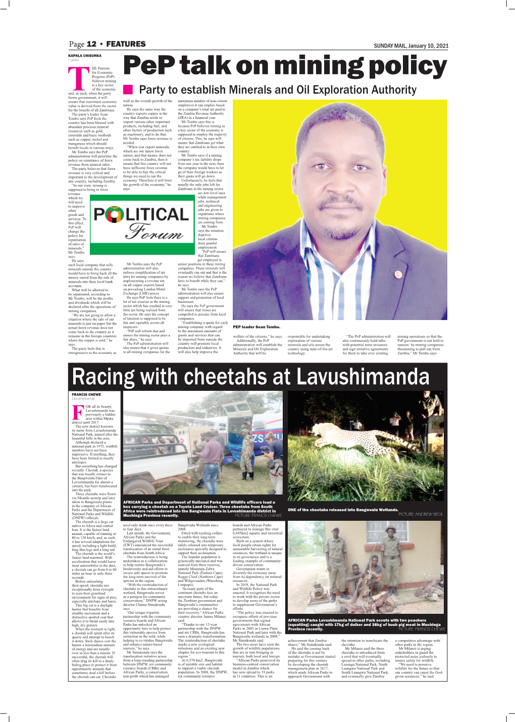 Racing with Cheetahs at Lavushimanda FRANCIS CHEWE Lavushimanda