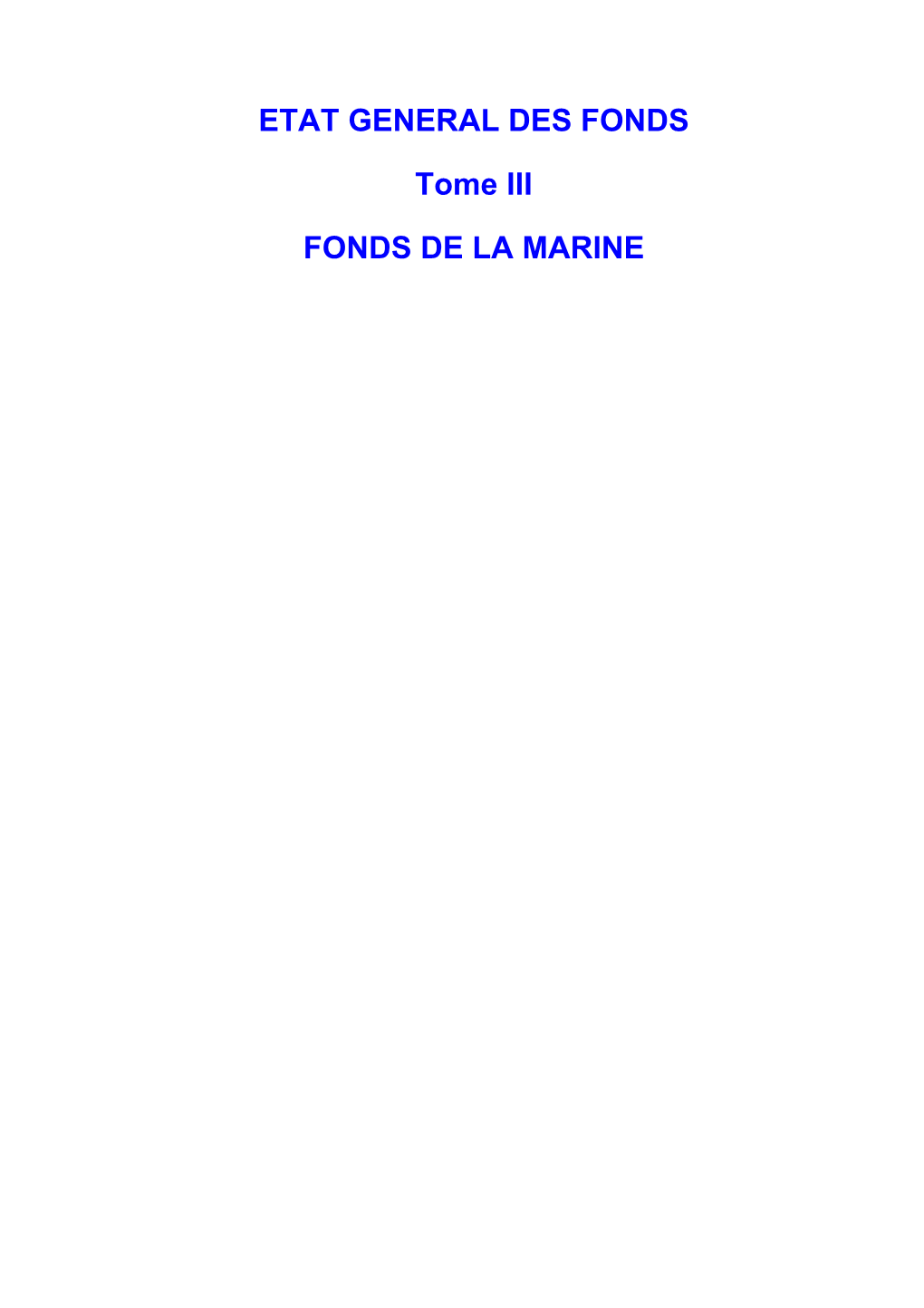 Fonds De La Marine