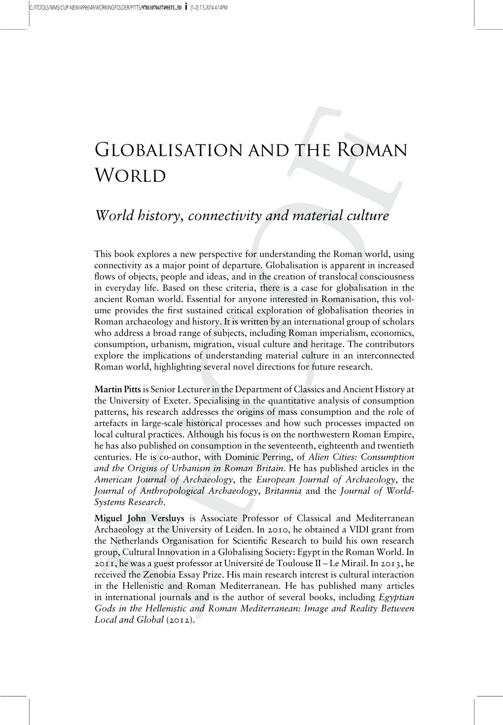 Globalisation and the Roman World