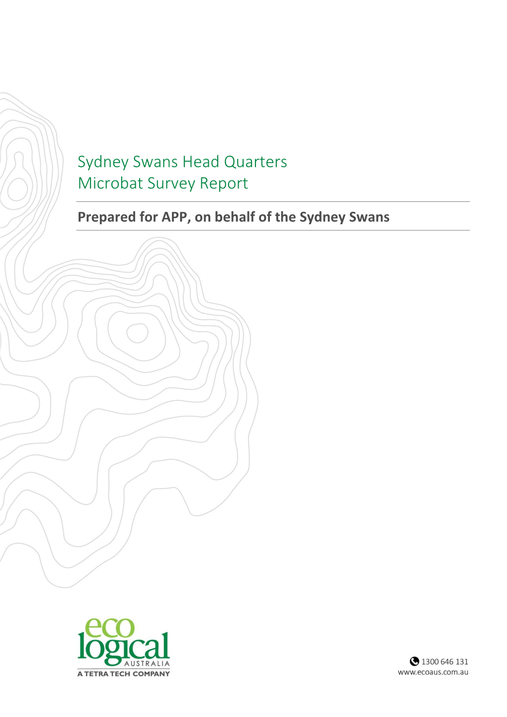 Sydney Swans Head Quarters Microbat Survey Report