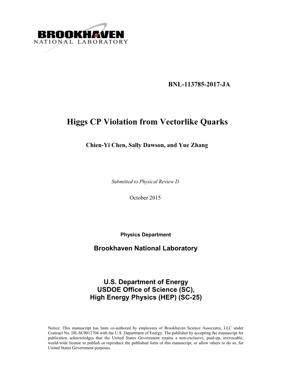 Higgs CP Violation from Vectorlike Quarks