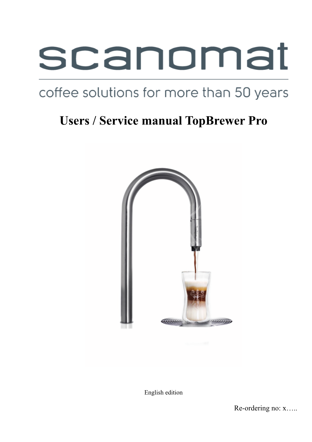 Users / Service Manual Topbrewer Pro