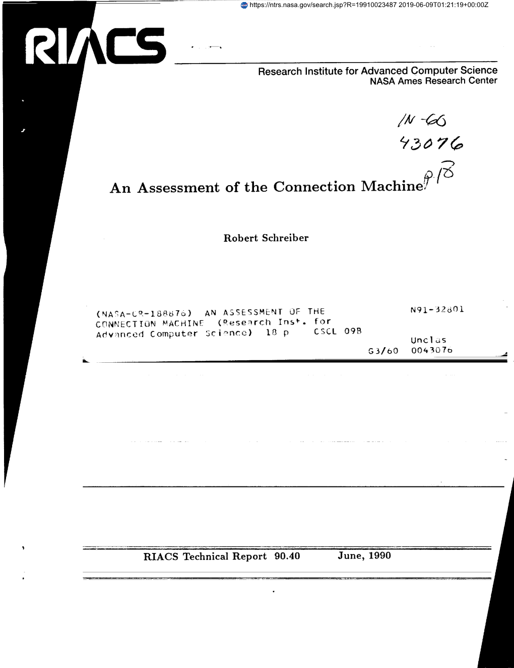 An Assessment of the Connection Machine / 