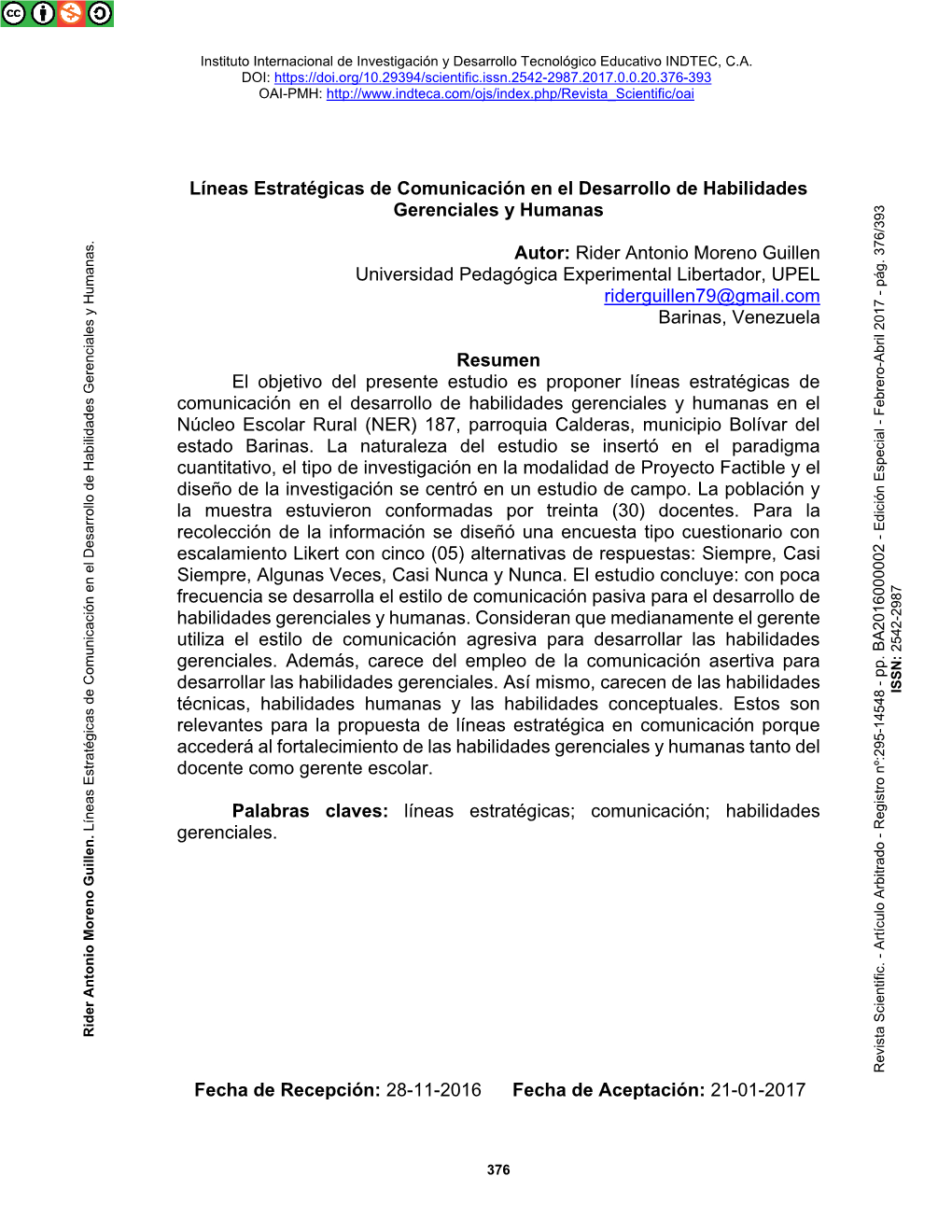 Líneas Estratégicas De Comunicación En El Desarrollo De Habilidades Gerenciales Y Humanas