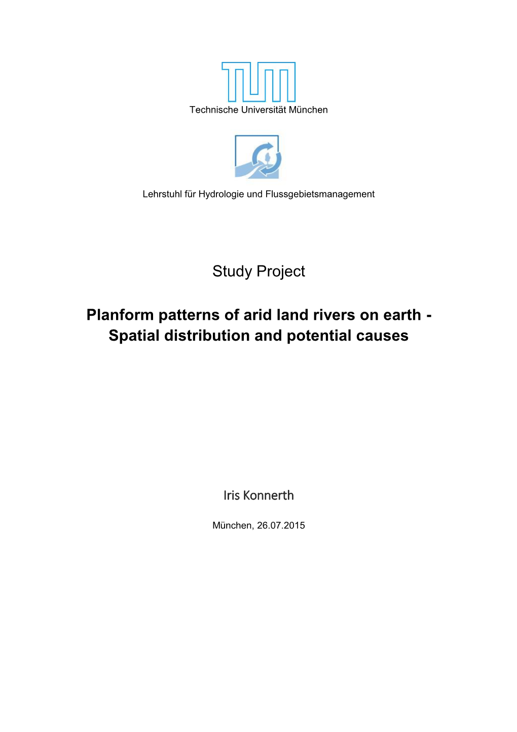 Study Project Planform Patterns of Arid Land Rivers on Earth