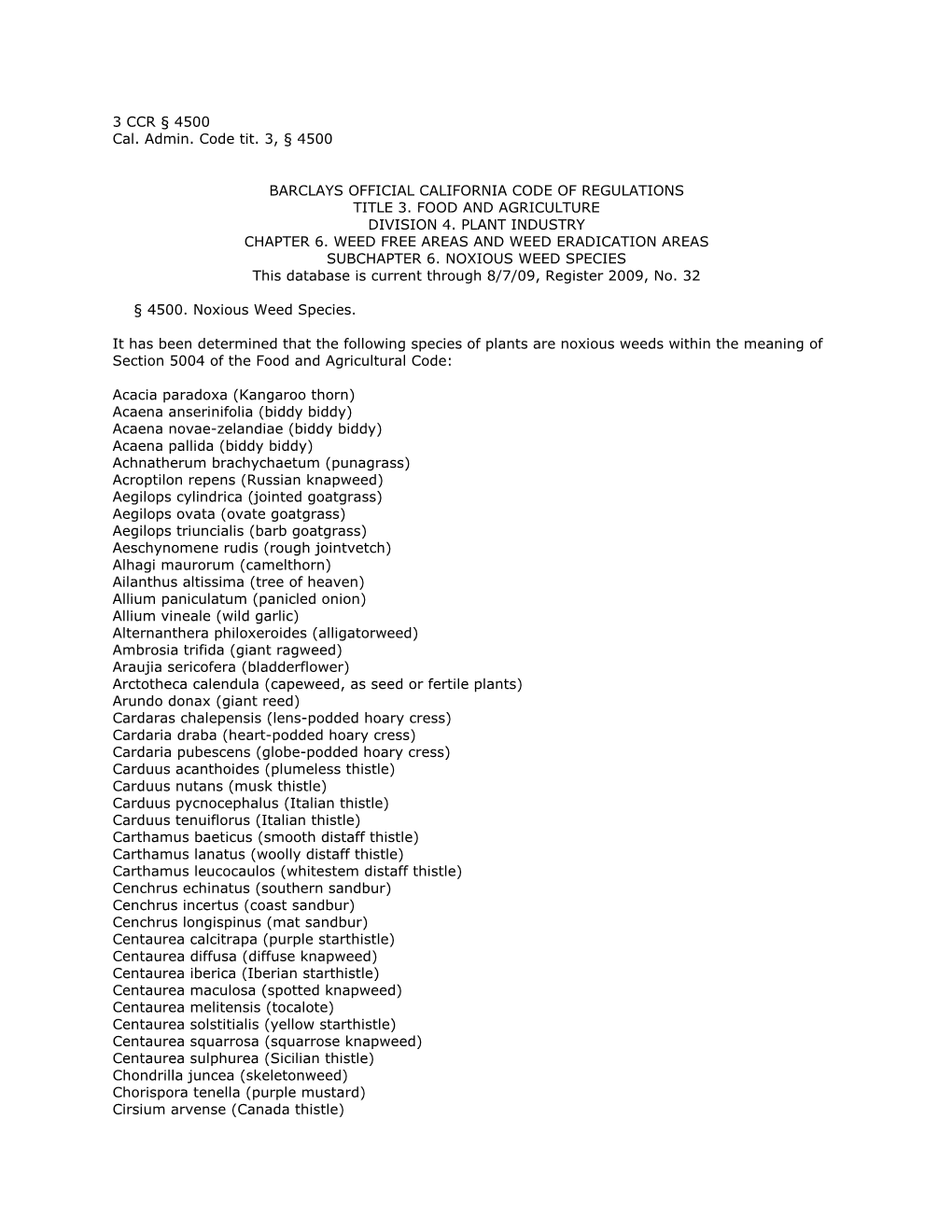 3 CCR § 4500 Cal. Admin. Code Tit. 3, § 4500 BARCLAYS OFFICIAL