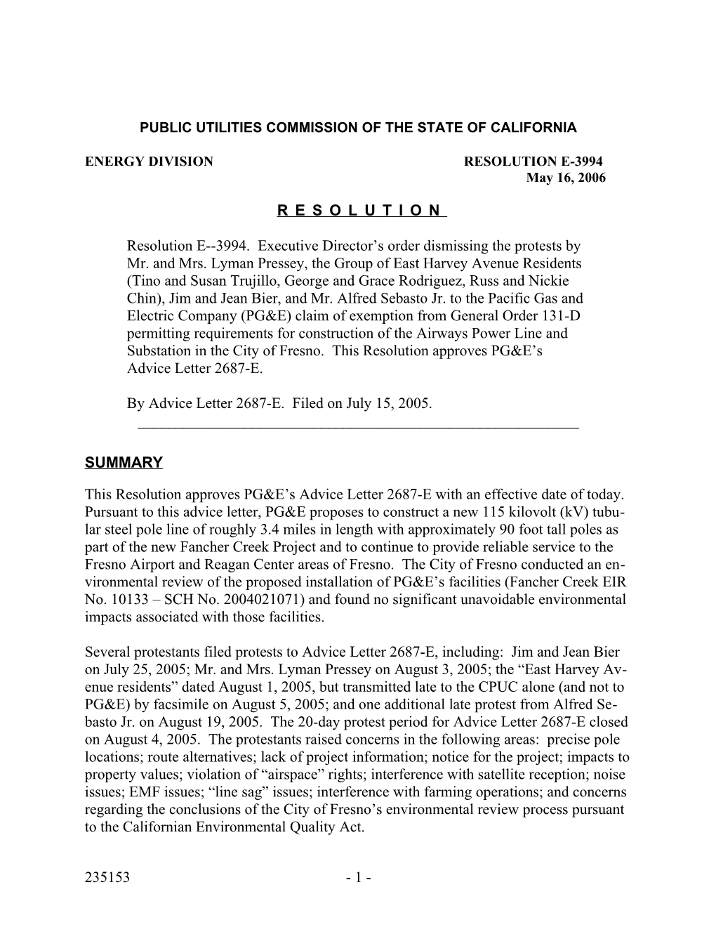 Public Utilities Commission of the State of California s73