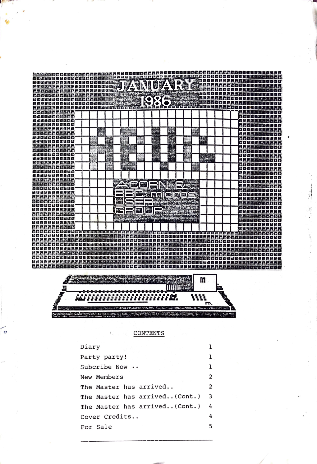 ABUG Sheffield – Newsletter 32 (1986-01)