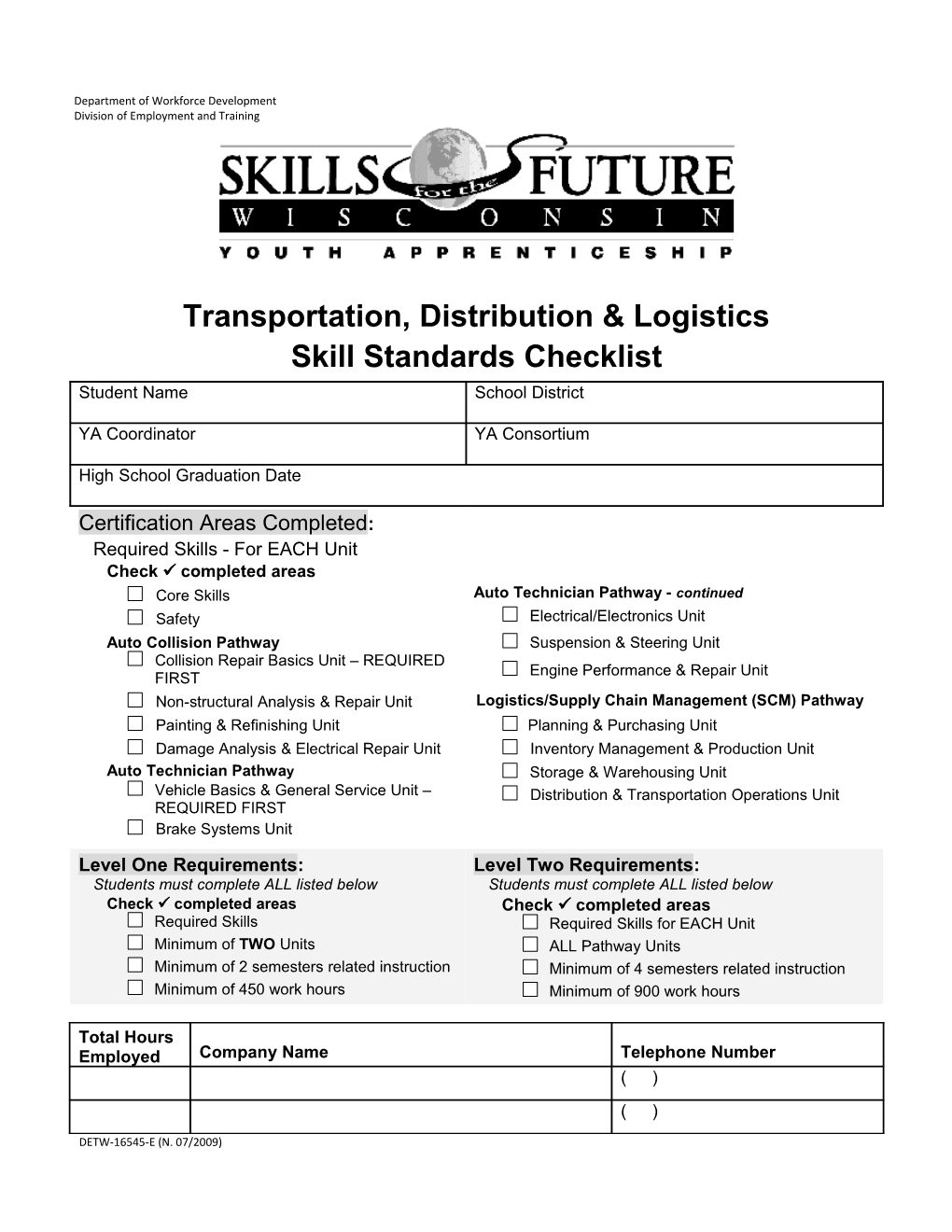 Transportation, Distribution & Logistics