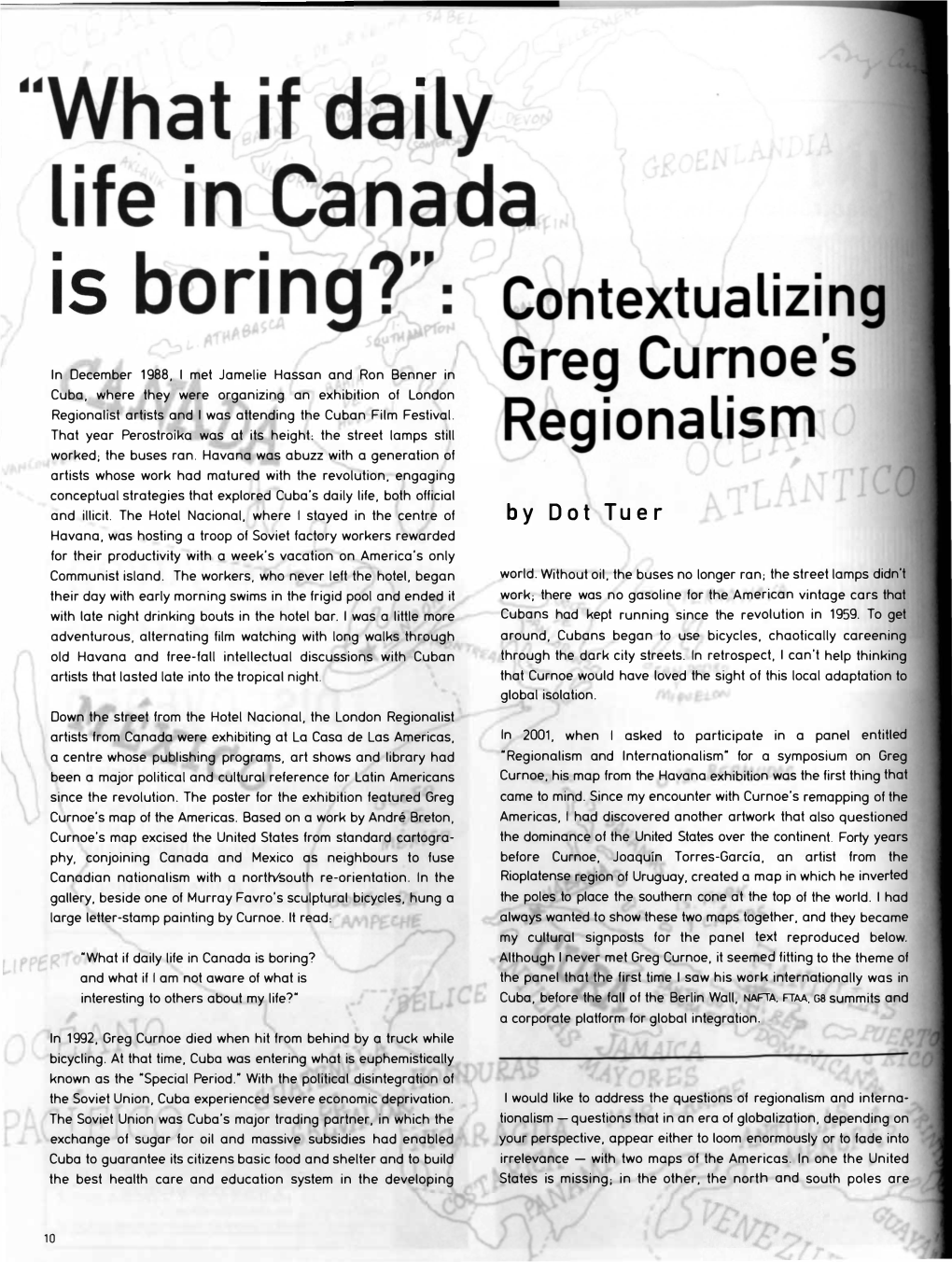 Contextualizing Greg Curnoe's Regionalism