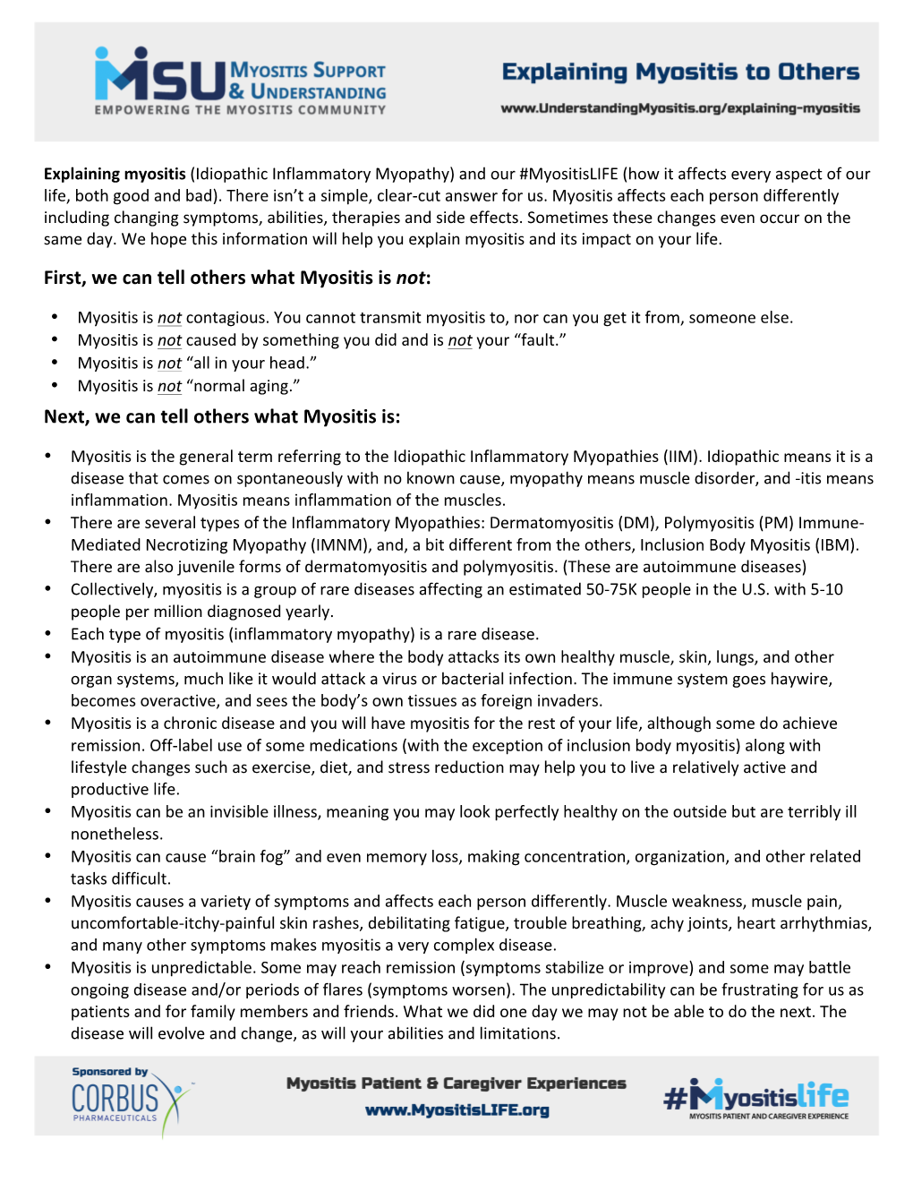 Explaining Myositis (Idiopathic Inflammatory Myopathy) and Our #Myositislife (How It Affects Every Aspect of Our Life, Both Good and Bad)