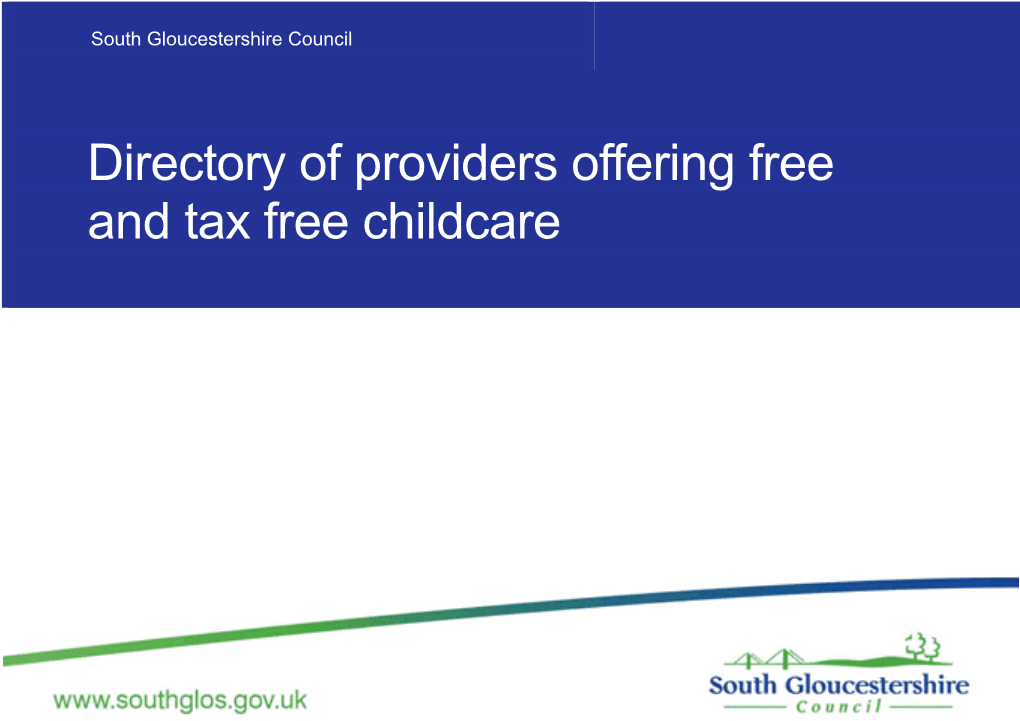 Directory of Providers Offering Free and Tax Free Childcare