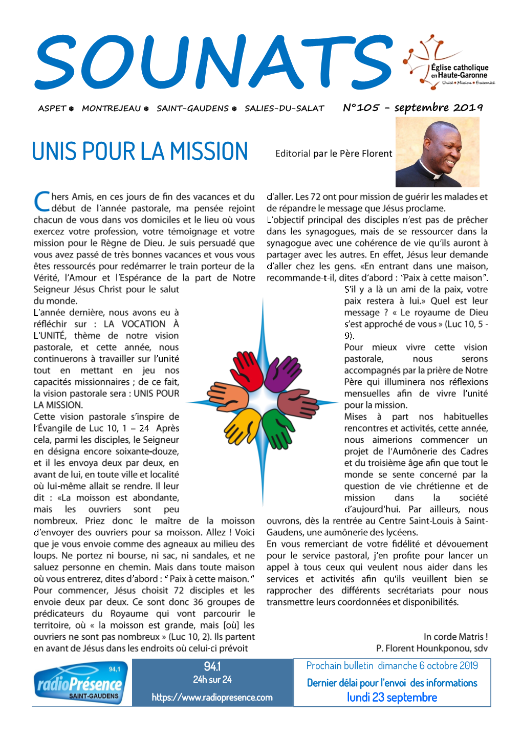 UNIS POUR LA MISSION Editorial Par Le Père Florent