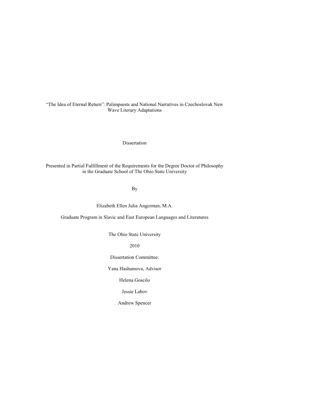 Angerman Dissertation