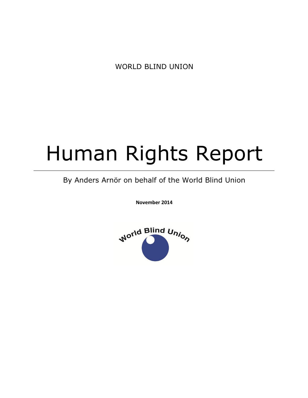 WBU Human Rights Report - Nov 2014