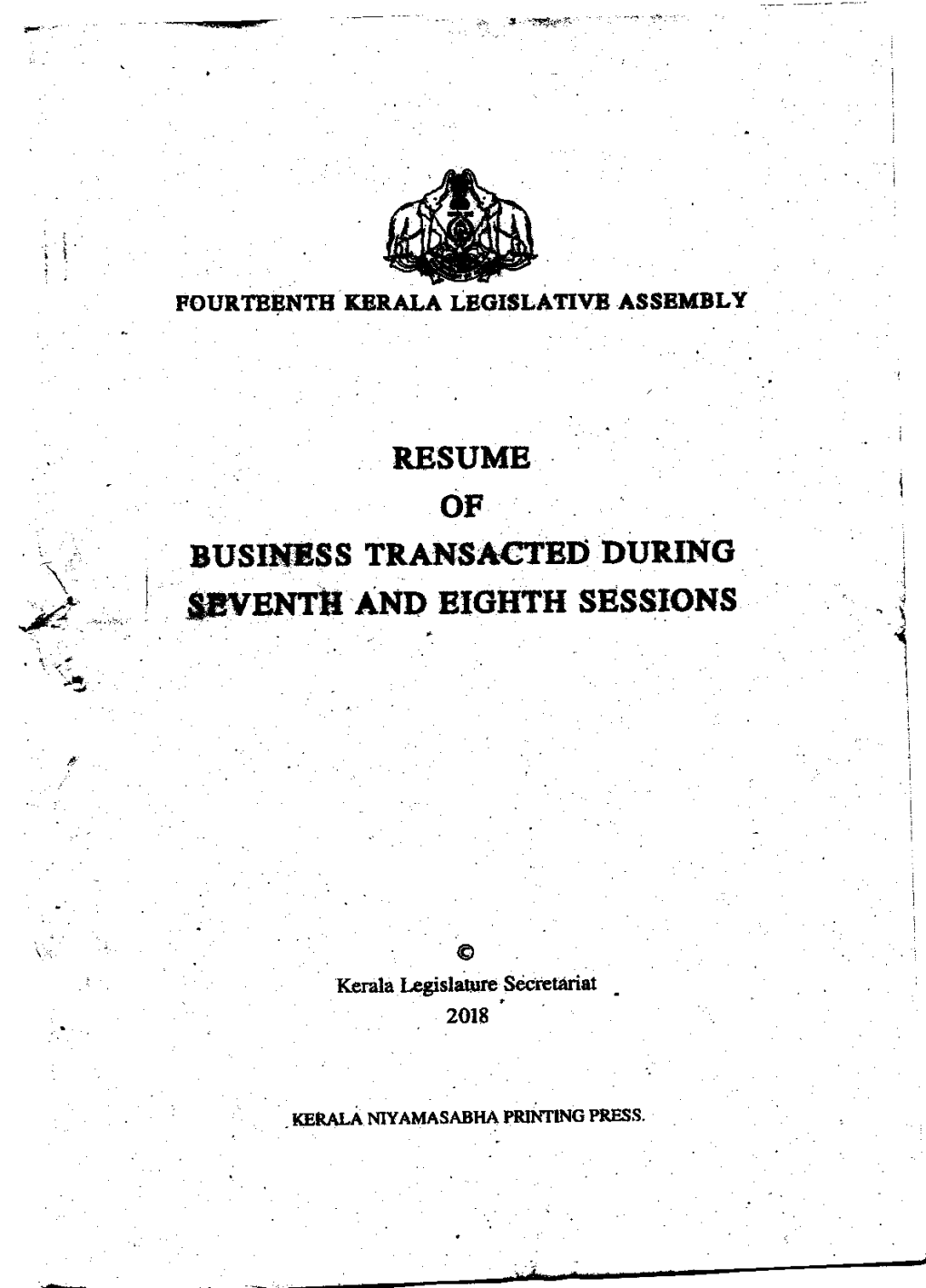 Seventh and Eighth Sessions