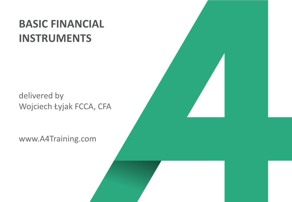 Basic Financial Instruments